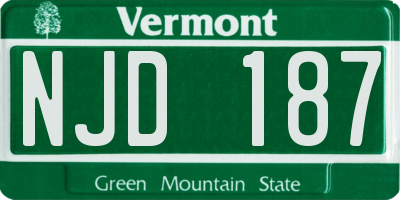 VT license plate NJD187