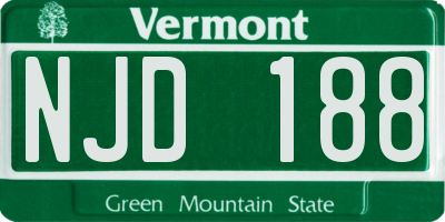VT license plate NJD188