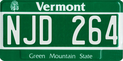 VT license plate NJD264