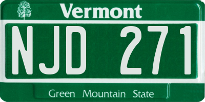 VT license plate NJD271