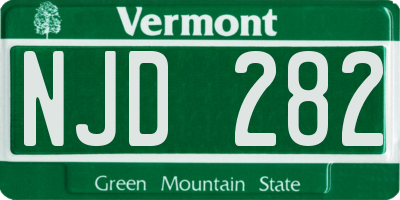 VT license plate NJD282