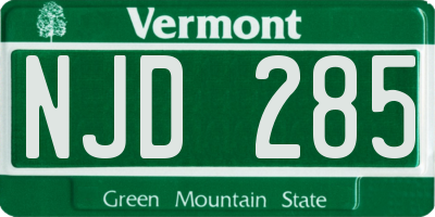 VT license plate NJD285