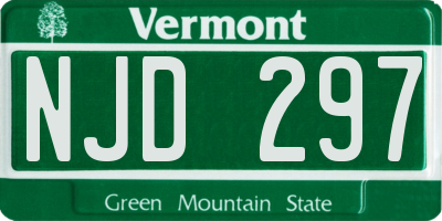 VT license plate NJD297