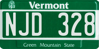 VT license plate NJD328