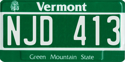 VT license plate NJD413