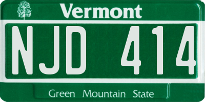 VT license plate NJD414