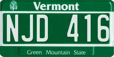VT license plate NJD416