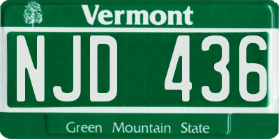 VT license plate NJD436
