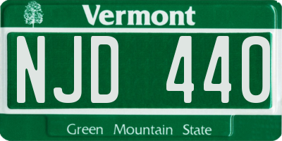VT license plate NJD440