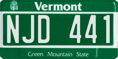 VT license plate NJD441