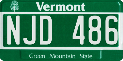 VT license plate NJD486