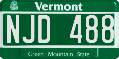VT license plate NJD488