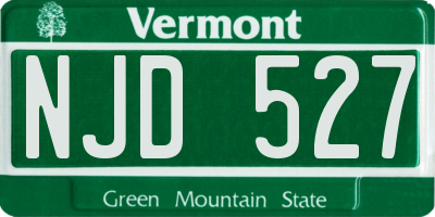 VT license plate NJD527