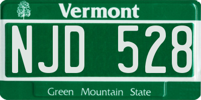 VT license plate NJD528
