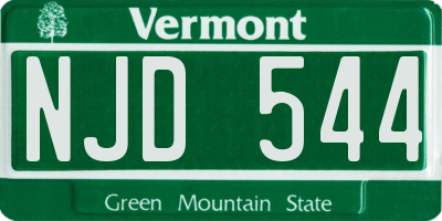 VT license plate NJD544