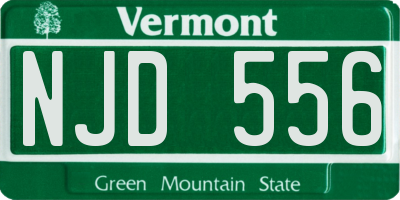VT license plate NJD556