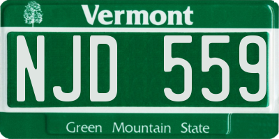 VT license plate NJD559