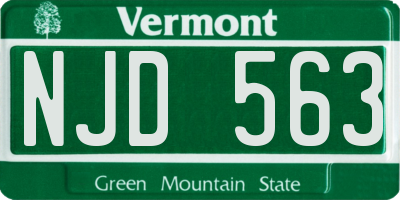 VT license plate NJD563