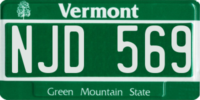 VT license plate NJD569