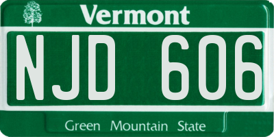 VT license plate NJD606