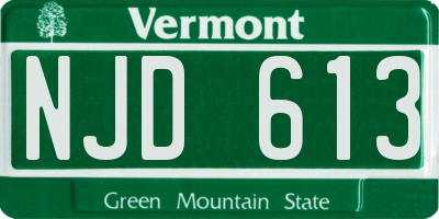 VT license plate NJD613