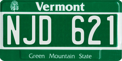 VT license plate NJD621