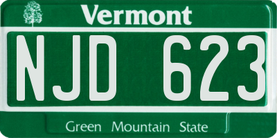 VT license plate NJD623