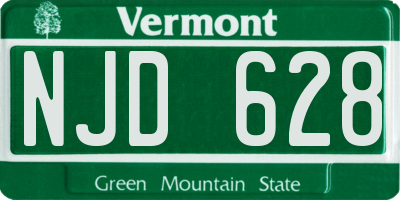 VT license plate NJD628