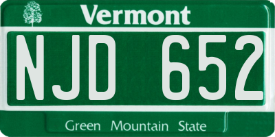 VT license plate NJD652