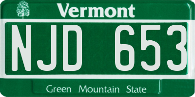 VT license plate NJD653