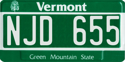 VT license plate NJD655