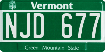 VT license plate NJD677