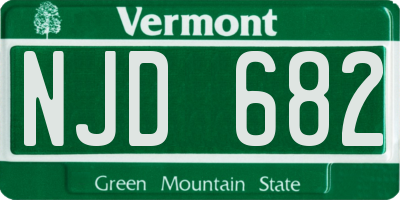 VT license plate NJD682