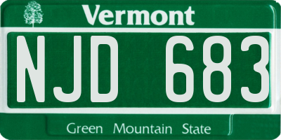 VT license plate NJD683
