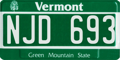 VT license plate NJD693