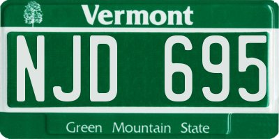 VT license plate NJD695
