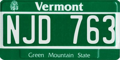 VT license plate NJD763