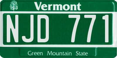 VT license plate NJD771