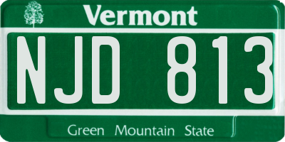 VT license plate NJD813