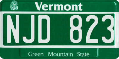 VT license plate NJD823