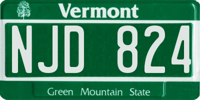 VT license plate NJD824