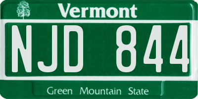 VT license plate NJD844