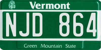 VT license plate NJD864