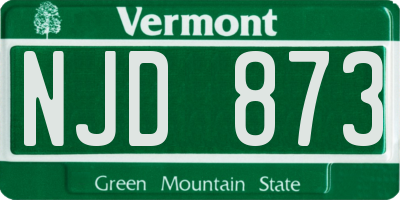 VT license plate NJD873