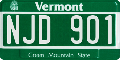 VT license plate NJD901