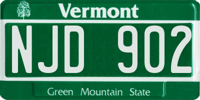VT license plate NJD902