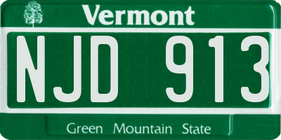 VT license plate NJD913