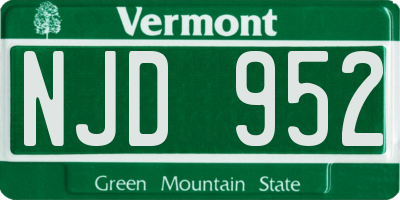 VT license plate NJD952
