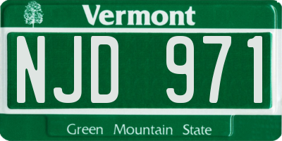 VT license plate NJD971