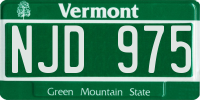 VT license plate NJD975